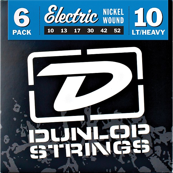 Dunlop Electric Guitar Strings Light Top Heavy Bottom 6-Pack