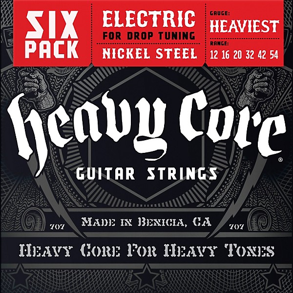 Dunlop Heavy Core Electric Guitar Strings Heaviest 6-Pack