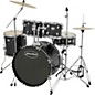 Pulse 5-Piece Standard Drum Set With Cymbals Black