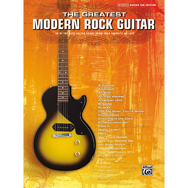 Alfred The Greatest Modern Rock Guitar Tab Songbook