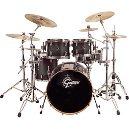 Gretsch Drums Renown 4-Piece Shell Pack with Free 8" Tom Transparent Ebony Lacquer