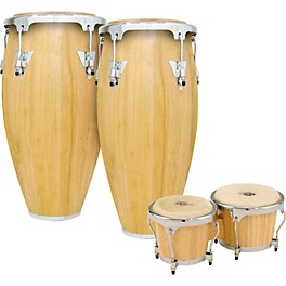 LP Classic II 2-Piece Conga Set with Bongos Chrome Hardware Natural