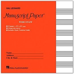 Hal Leonard Wide Staff Manuscript Paper (Red Cover)