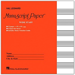 Hal Leonard Wide Staff Manuscript Paper (Red Cover)