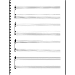 Music Sales Passantino Guitar Manuscript Paper Spiral pad #159 - 4 Staves, 64 Pgs, 9X12