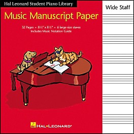 Hal Leonard Manuscript Paper 8 1/2" x 8 1/2" Wide Staff