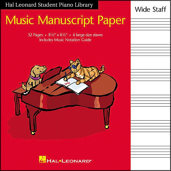Hal Leonard Manuscript Paper 8 1/2" x 8 1/2" Wide Staff