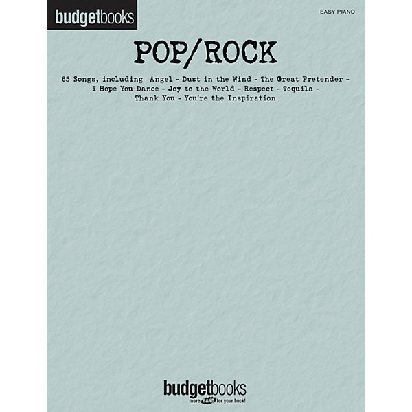 Hal Leonard Pop/Rock - Budget Book Series For Easy Piano