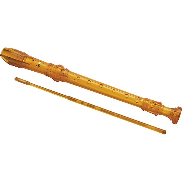 Lyons 3-Piece Recorder Baroque Fingering Transparent Orange 5-Pack