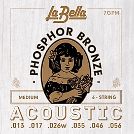 La Bella 7GP Phosphor Bronze 6-String Acoustic Guitar Strings