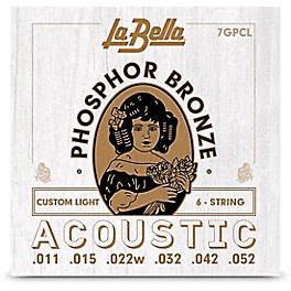 La Bella 7GPCL Phosphor Bronze Custom Light Acoustic Guitar Strings