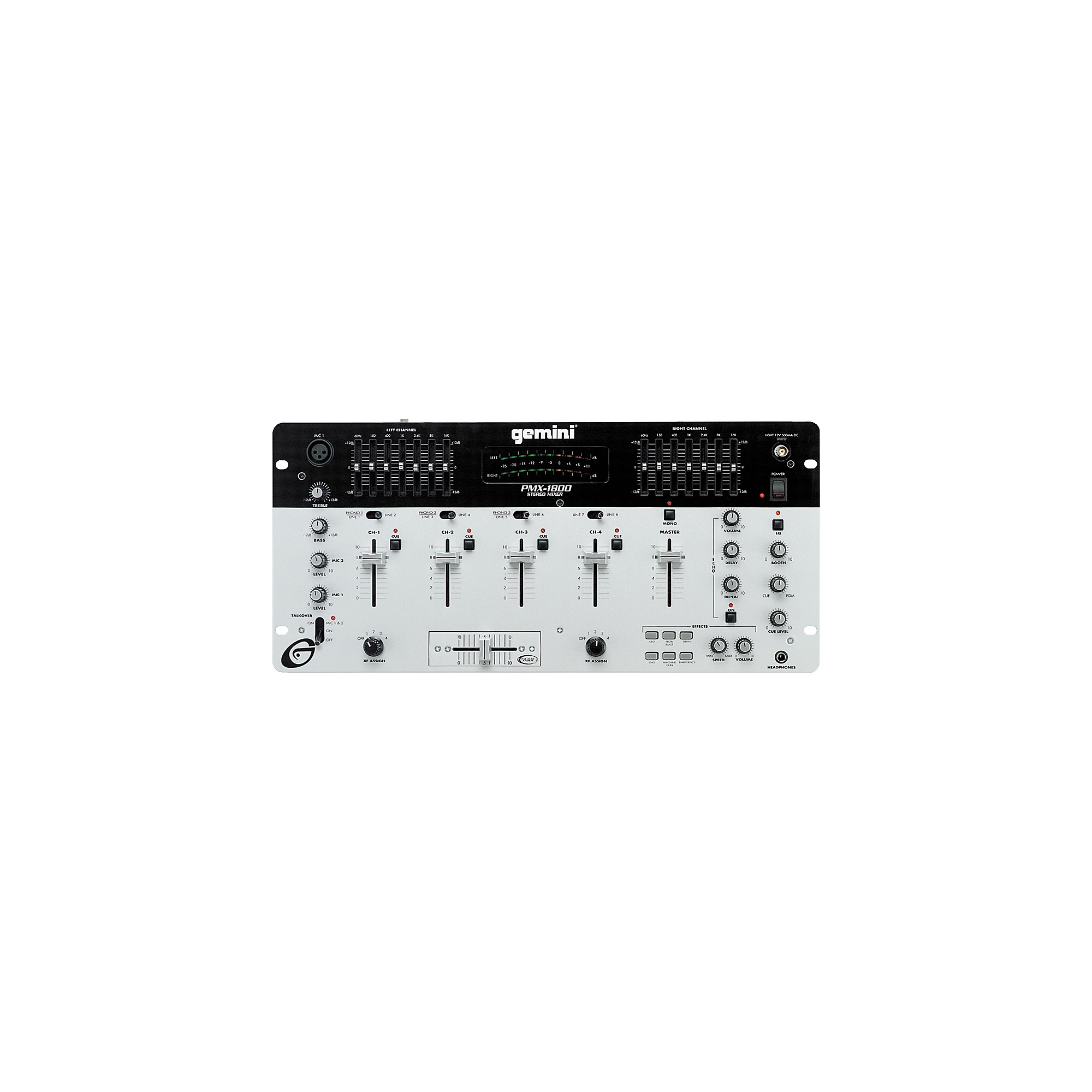 Gemini PMX-1800 4 Channel DJ Mixer with FX | Guitar Center