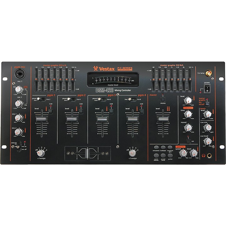 Restock Vestax DSM-420 4-Channel DJ Mixer with Effects | Guitar Center