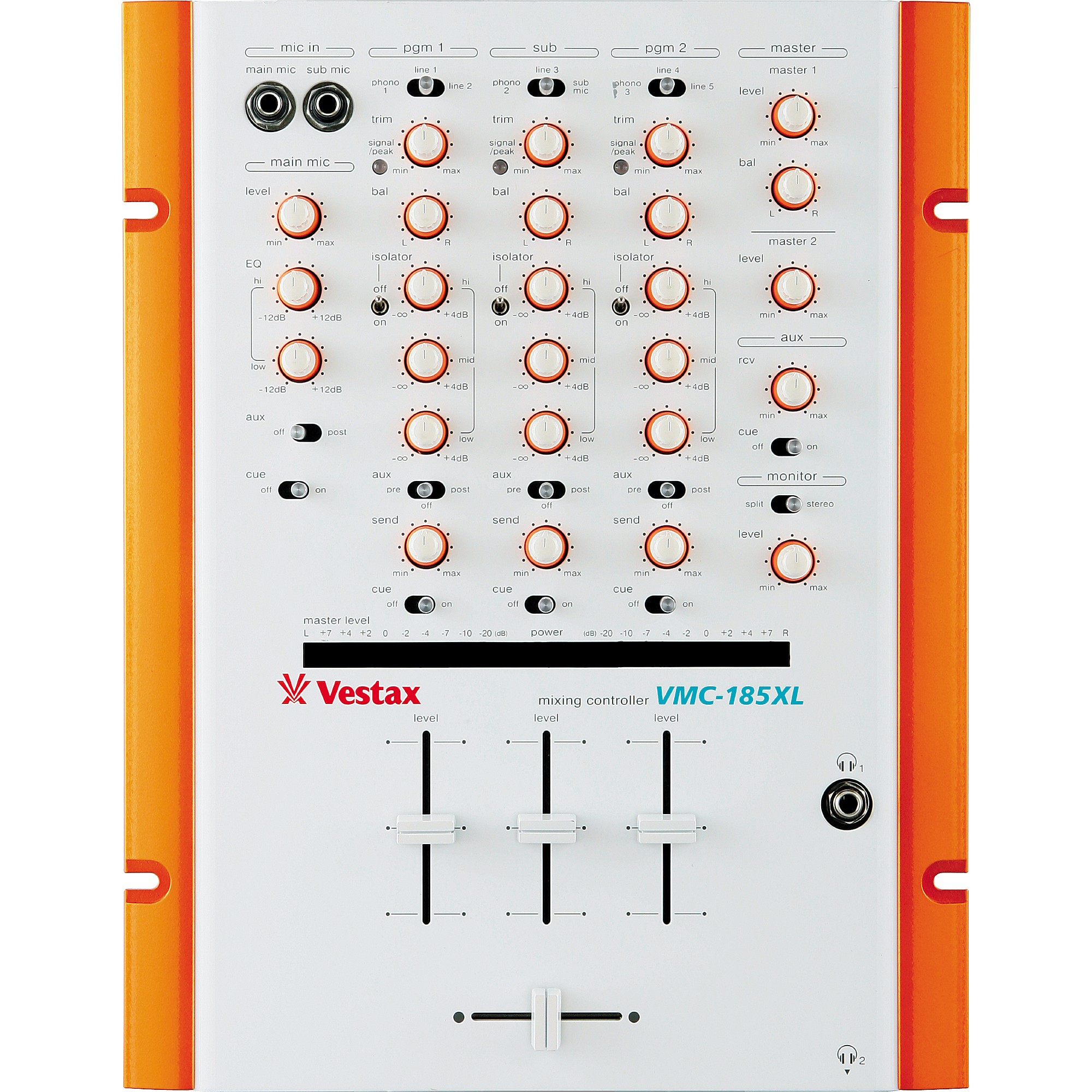 Vestax VMC-185XL 3 Channel DJ Mixer White | Guitar Center