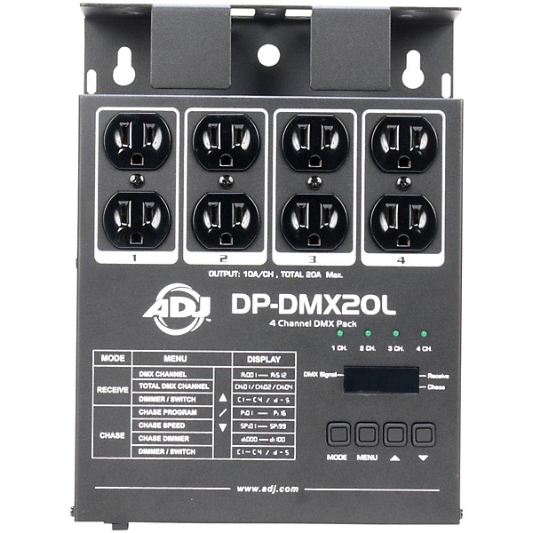 Open Box American DJ DP-DMX-20L DMX Dimmer Pack Level 2  194744663666