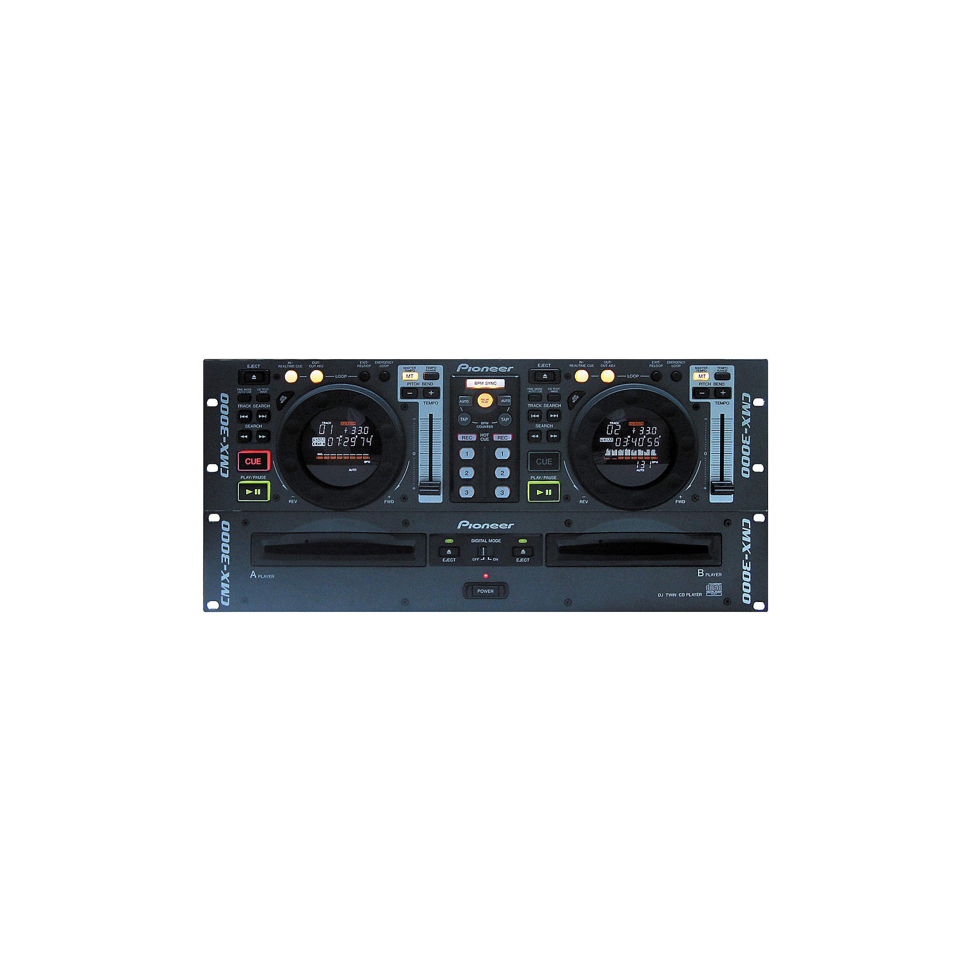 Pioneer DJ CMX-3000 Dual Rackmount CD Player | Guitar Center