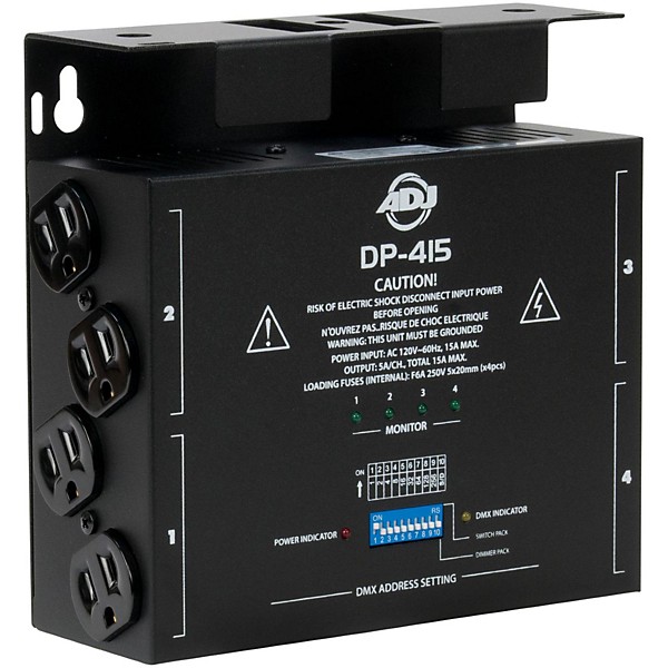 Open Box Elation DP-415 4-Channel DMX Dimmer/Switch Pack Level 1