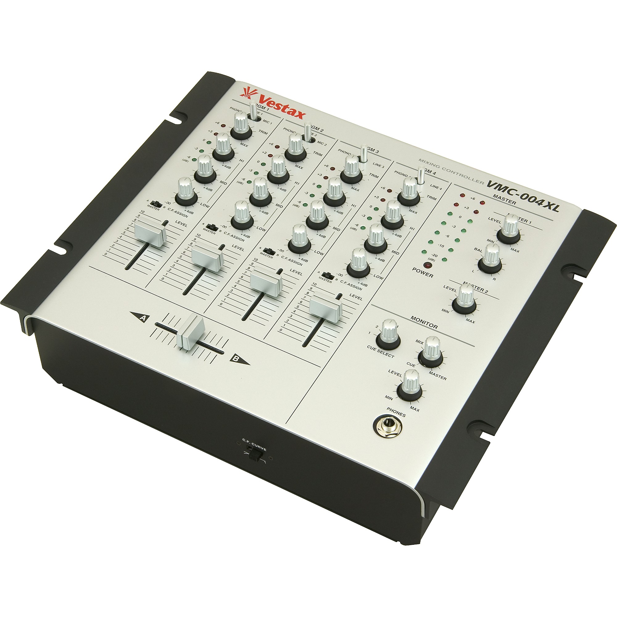 Restock Vestax VMC-004XL 4-Channel DJ Mixer Silver | Guitar Center