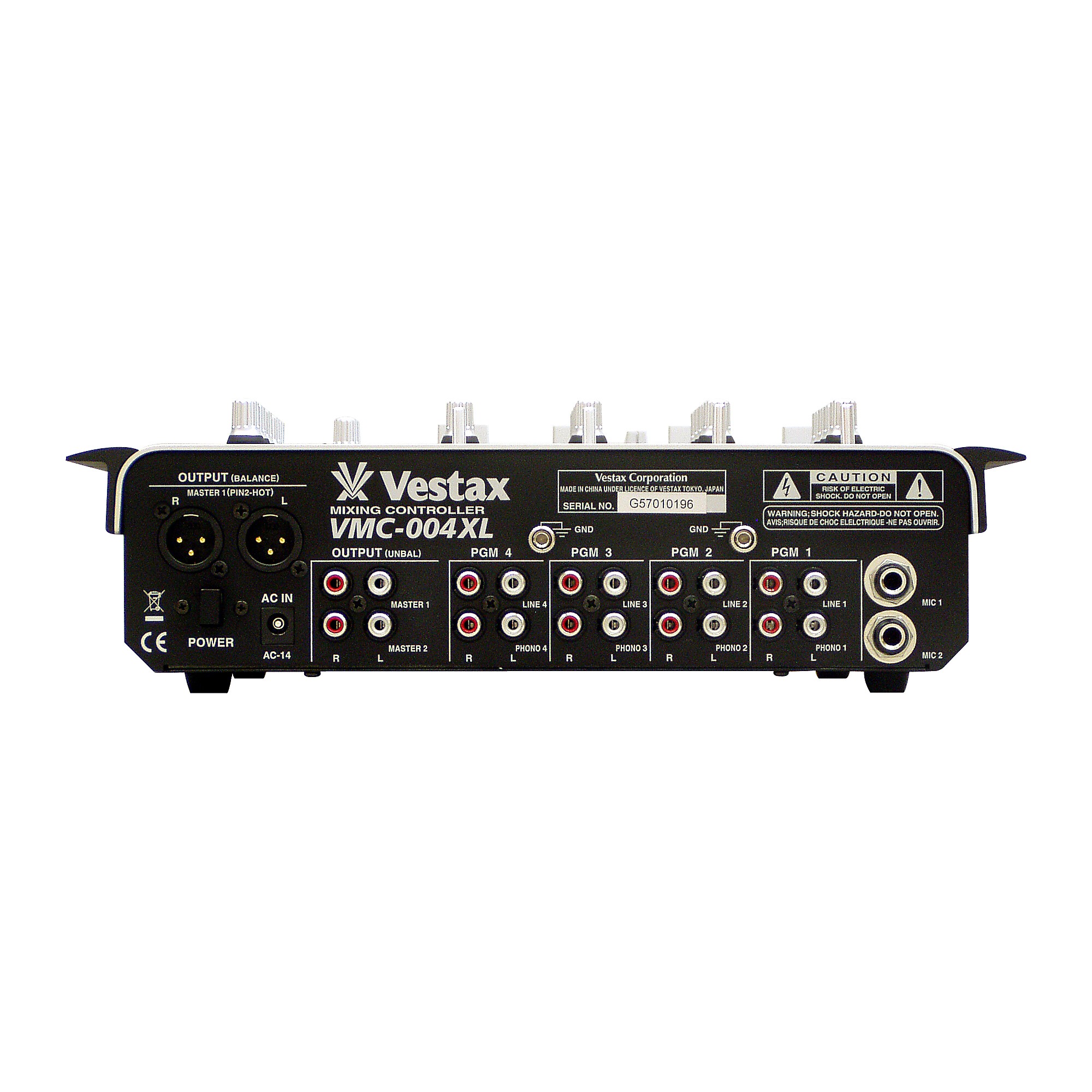 Restock Vestax VMC-004XL 4-Channel DJ Mixer Silver | Guitar Center