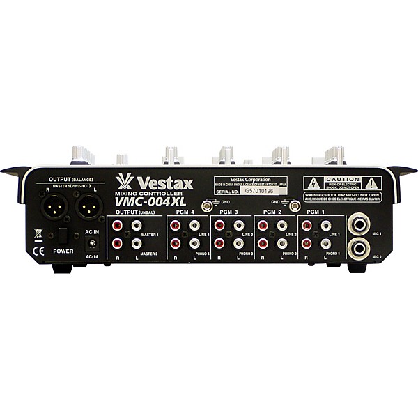 Restock Vestax VMC-004XL 4-Channel DJ Mixer Silver | Guitar Center