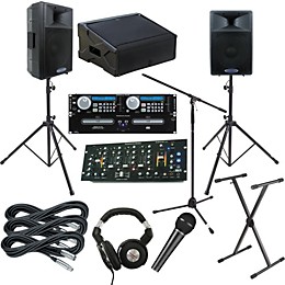 American Audio MCD510/Q-SPAND/DLS15P Mobile DJ Package