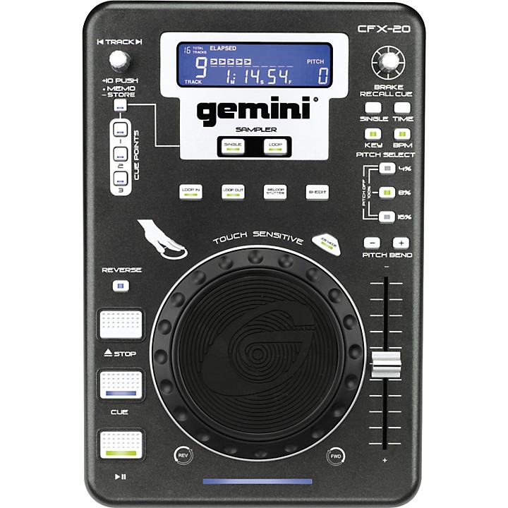 DJ機材 gemini CDI-20 CDJ Restock Gemini CFX-20 Professional FX Tabletop DJ CD Player