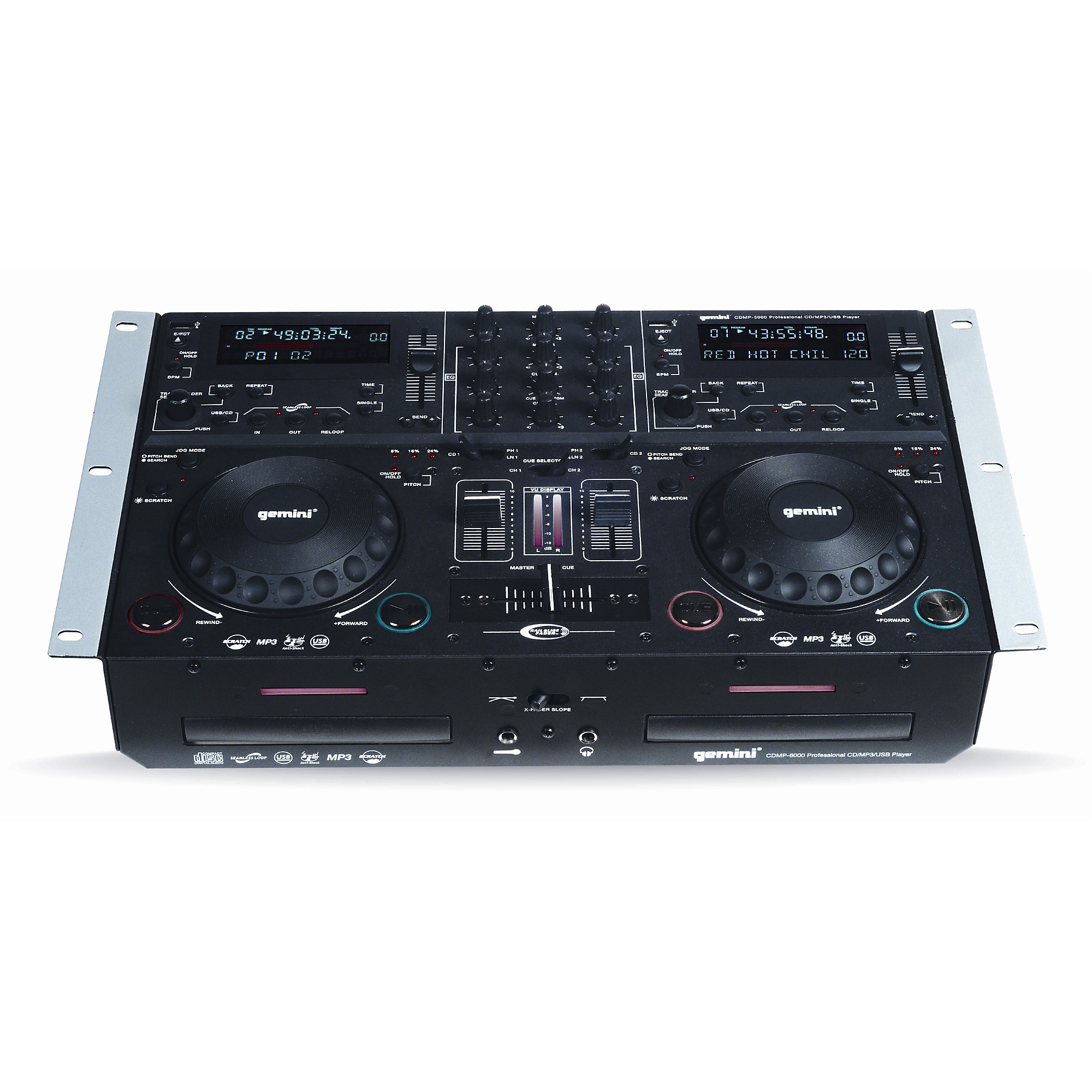 Restock Gemini CDMP-6000 Dual CD/MP3 DJ Mixing Console | Guitar Center