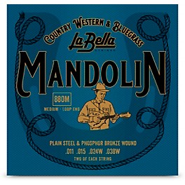 La Bella 880 Phosphor Bronze Mandolin Strings - Medium