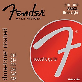 Fender 880XL Coated 80/20 Bronze Acoustic Guitar Strings - Extra Light