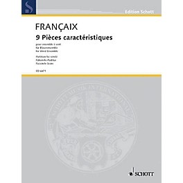 Schott 9 Pieces Caracteristiques (Score) Schott Series by Jean Françaix
