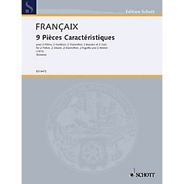 Schott 9 Pieces Caracteristiques (Set of Parts) Schott Series by Jean Françaix