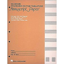 Proline Standard Guitar Tablature Manuscript Paper Pad