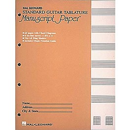 Hal Leonard Standard Guitar Tablature Manuscript Paper