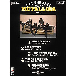 Cherry Lane Metallica - 5 of the Best for Guitar Volume 2 Book