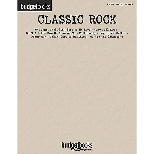 Hal Leonard Classic Rock Piano/Vocal/Guitar Songbook