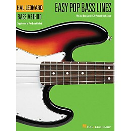 Hal Leonard Easy Pop Bass Lines Bass Method Book