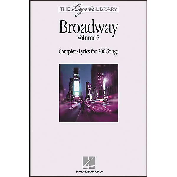 Hal Leonard The Lyric Library: Broadway Volume 2 Book