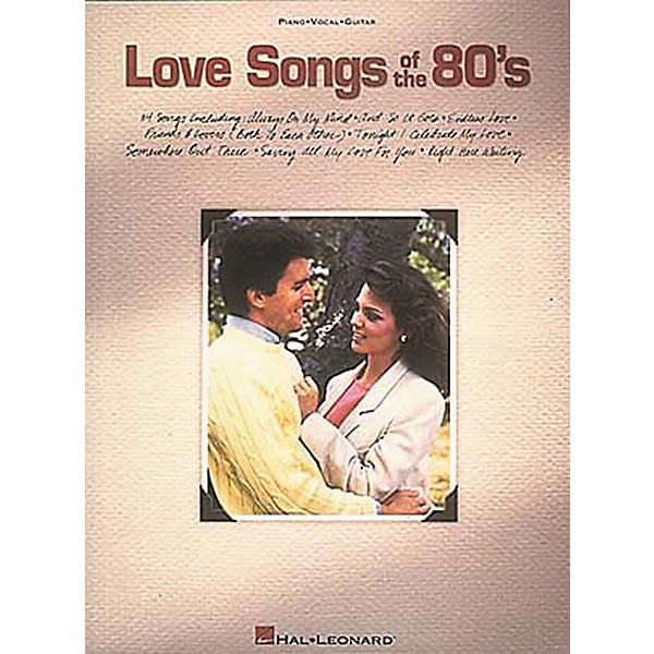 Hal Leonard Love Songs Of The 80's Piano, Vocal, Guitar Songbook