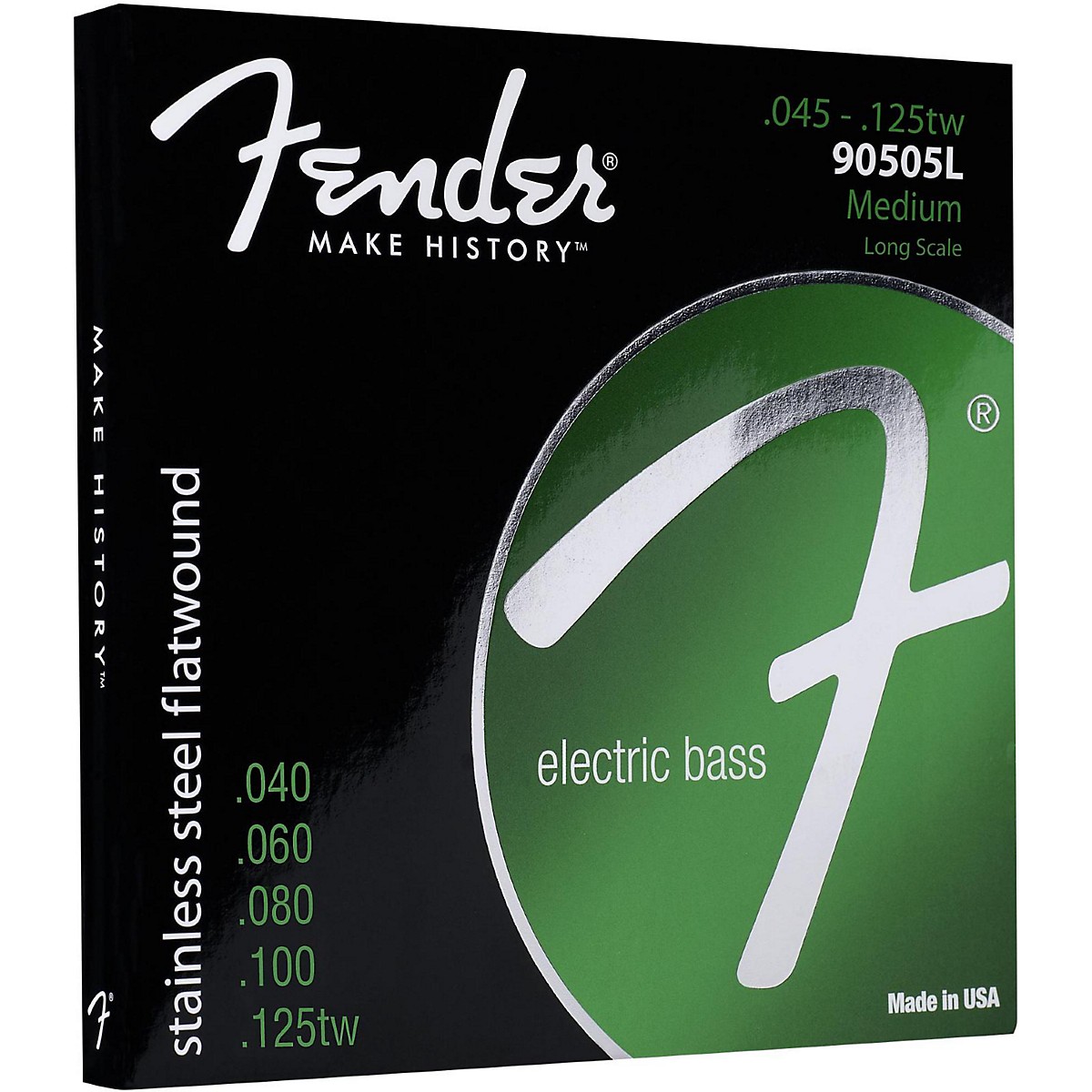 Fender 90505l 5 String Bass Strings Stainless Steel Long Scale Medium Flatwound Guitar