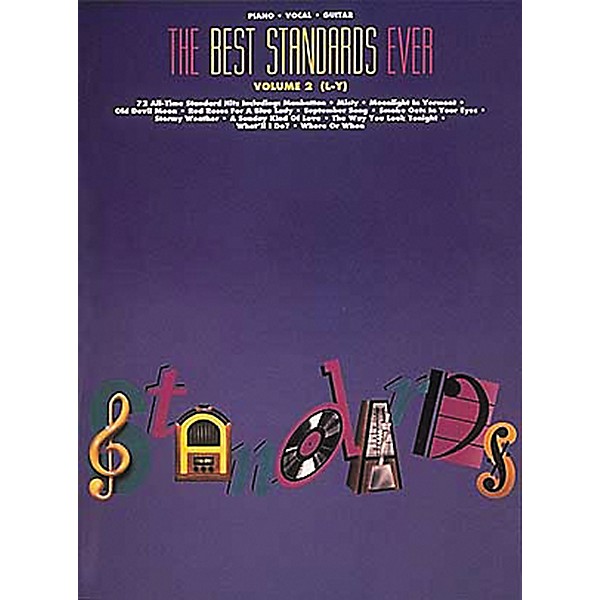 Hal Leonard The Best Standards Ever Volume 2 M-Z Revised Piano, Vocal, Guitar Songbook