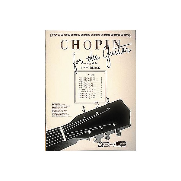 Edward B. Marks Music Company Chopin for Guitar Book