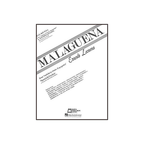 Edward B. Marks Music Company Lecuona: Malaguena Sheet Music For Classical Guitar Book