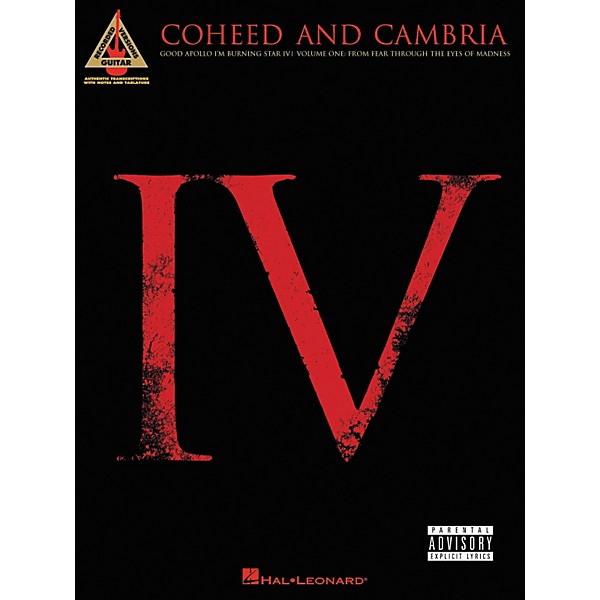Hal Leonard Coheed and Cambria Good Apollo I'm Burning Star IV Volume 1 Guitar Tab Songbook