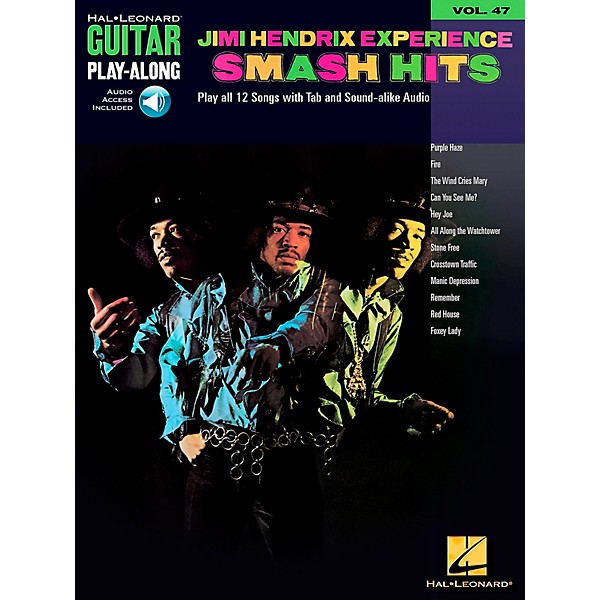 Hal Leonard Jimi Hendrix Experience Smash Hits Play-Along Guitar Tab Songbook with Online Audio
