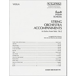 Alfred Suzuki String Orchestra Accompaniments to Solos from Volumes 1 & 2 for Viola Book
