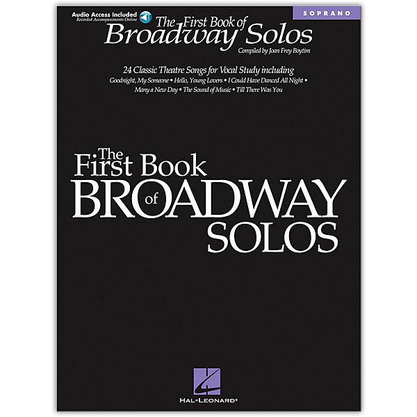 Hal Leonard The First Book of Broadway Solos (Book/Online Audio)