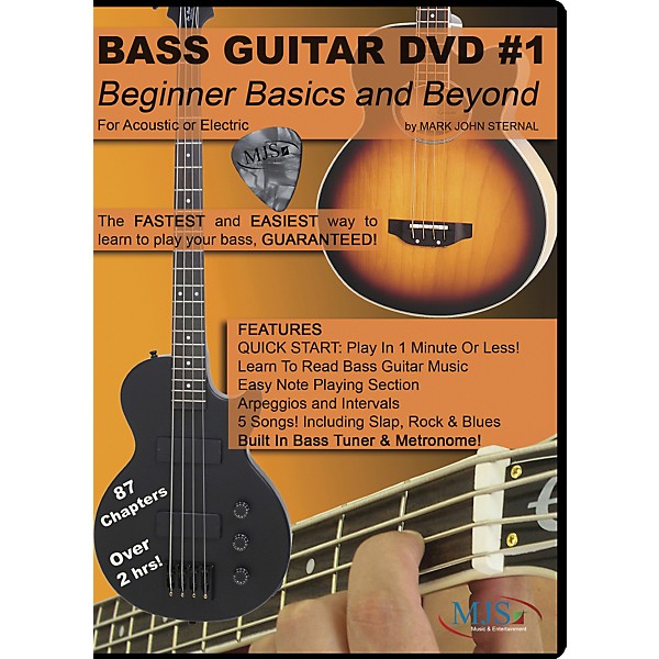 MJS Music Publications Bass Guitar DVD #1 - Beginner Basics and Beyond