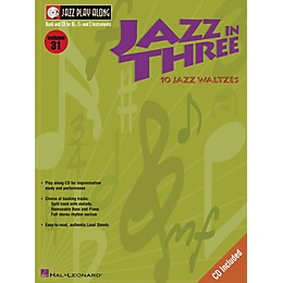 Hal Leonard Jazz in Three (Eb Instruments / C Instruments / Bb Instruments) (Book and CD Package)