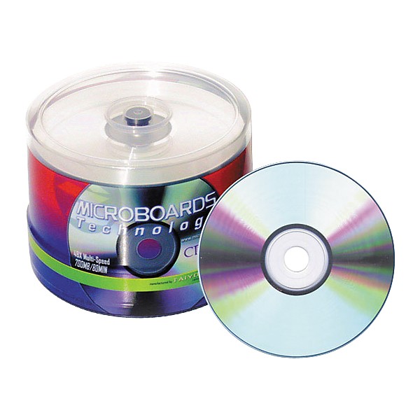 Taiyo Yuden 80 Minute/700 MB CD-R 52X Silver Thermal (Hub Printable), 100 Disc Spindle
