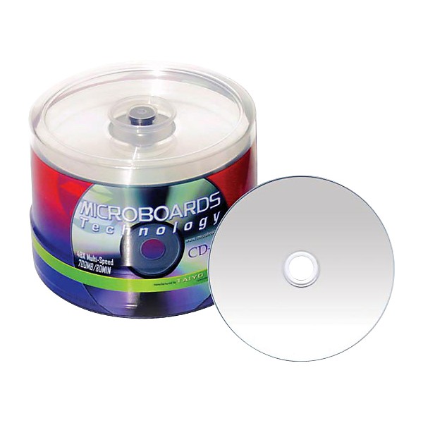 Taiyo Yuden 80 Minute/700 MB CD-R 52X Silver Thermal (Hub Printable-Everest) 100 Disc Spindle Regular
